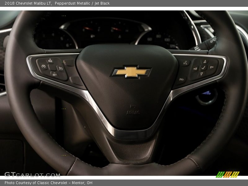 Pepperdust Metallic / Jet Black 2018 Chevrolet Malibu LT