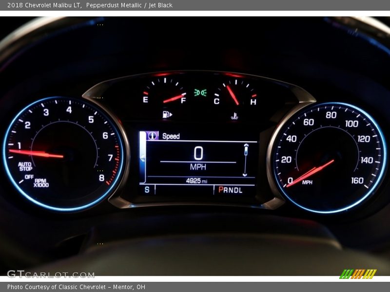 Pepperdust Metallic / Jet Black 2018 Chevrolet Malibu LT