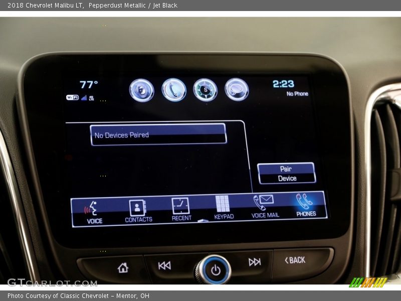 Pepperdust Metallic / Jet Black 2018 Chevrolet Malibu LT