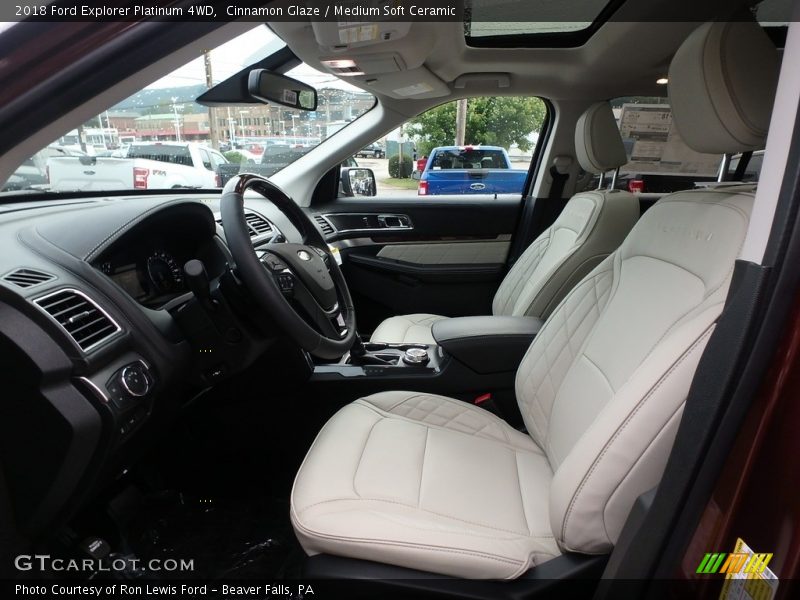  2018 Explorer Platinum 4WD Medium Soft Ceramic Interior