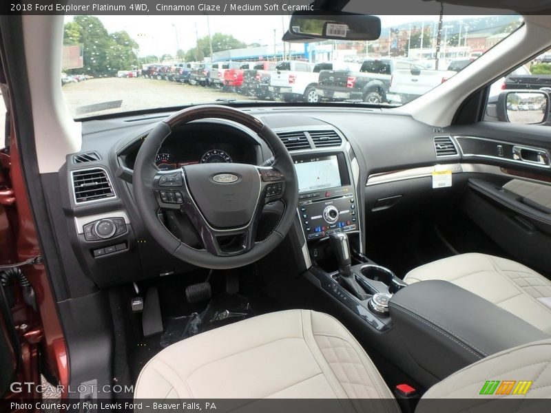  2018 Explorer Platinum 4WD Medium Soft Ceramic Interior