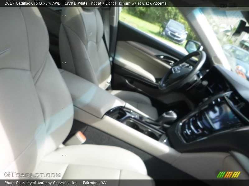 Crystal White Tricoat / Light Platinum w/Jet Black Accents 2017 Cadillac CTS Luxury AWD