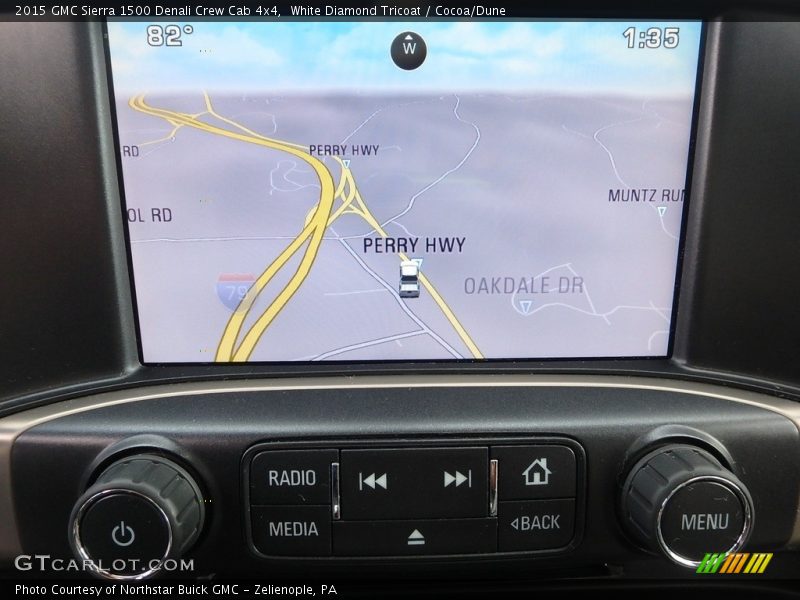 White Diamond Tricoat / Cocoa/Dune 2015 GMC Sierra 1500 Denali Crew Cab 4x4