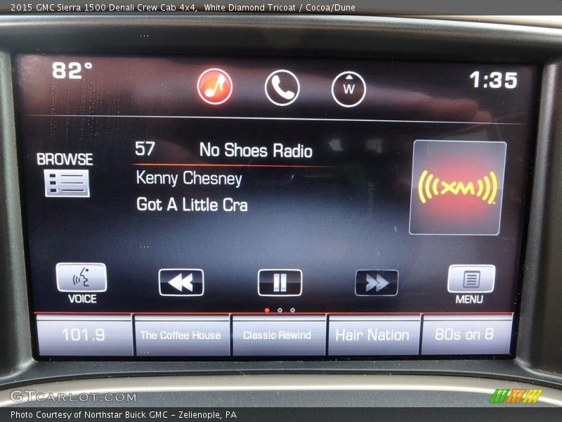 White Diamond Tricoat / Cocoa/Dune 2015 GMC Sierra 1500 Denali Crew Cab 4x4