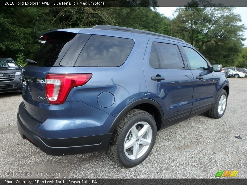 Blue Metallic / Medium Stone 2018 Ford Explorer 4WD