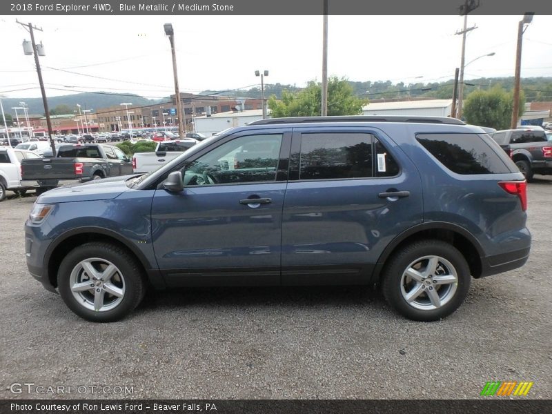 Blue Metallic / Medium Stone 2018 Ford Explorer 4WD