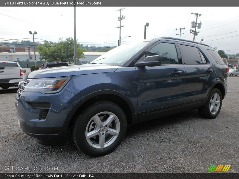 Blue Metallic / Medium Stone 2018 Ford Explorer 4WD