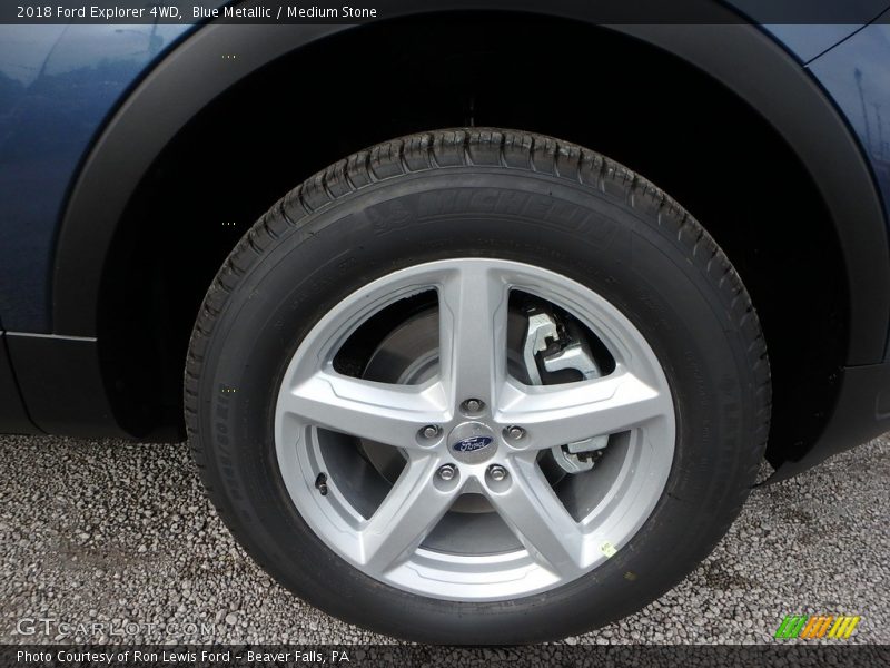 Blue Metallic / Medium Stone 2018 Ford Explorer 4WD