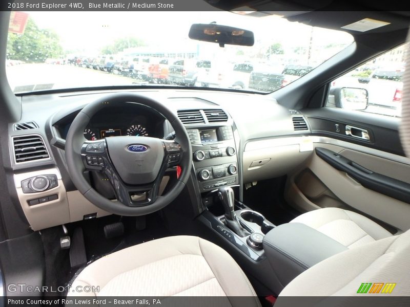Blue Metallic / Medium Stone 2018 Ford Explorer 4WD
