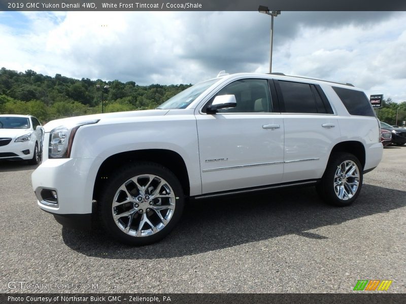 White Frost Tintcoat / Cocoa/Shale 2019 GMC Yukon Denali 4WD