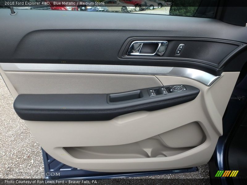Blue Metallic / Medium Stone 2018 Ford Explorer 4WD