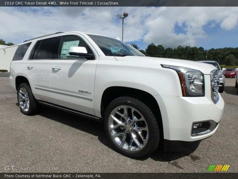 White Frost Tintcoat / Cocoa/Shale 2019 GMC Yukon Denali 4WD