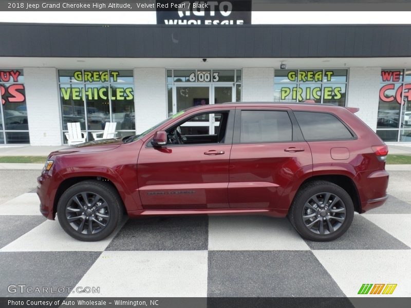 Velvet Red Pearl / Black 2018 Jeep Grand Cherokee High Altitude