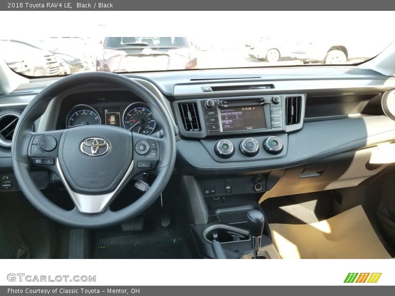 Black / Black 2018 Toyota RAV4 LE