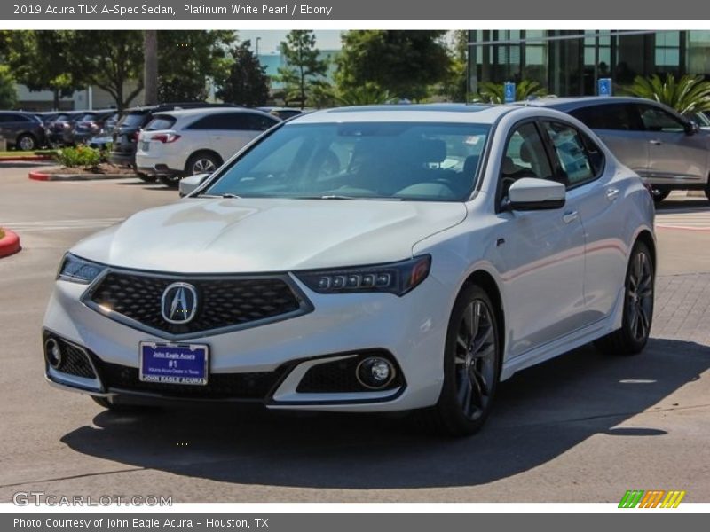 Platinum White Pearl / Ebony 2019 Acura TLX A-Spec Sedan