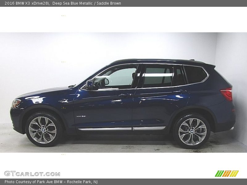 Deep Sea Blue Metallic / Saddle Brown 2016 BMW X3 xDrive28i