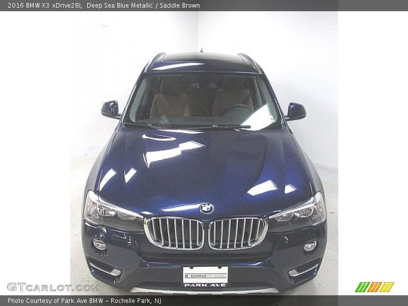Deep Sea Blue Metallic / Saddle Brown 2016 BMW X3 xDrive28i