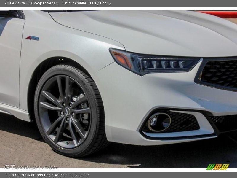 Platinum White Pearl / Ebony 2019 Acura TLX A-Spec Sedan