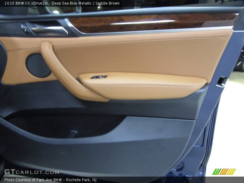 Deep Sea Blue Metallic / Saddle Brown 2016 BMW X3 xDrive28i