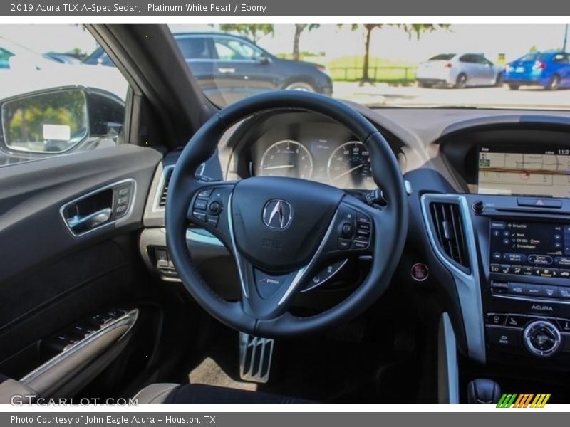 Platinum White Pearl / Ebony 2019 Acura TLX A-Spec Sedan