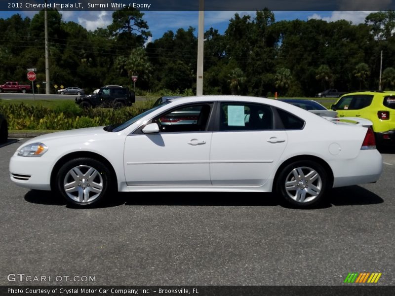 Summit White / Ebony 2012 Chevrolet Impala LT