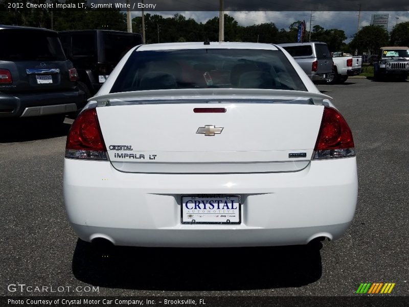 Summit White / Ebony 2012 Chevrolet Impala LT