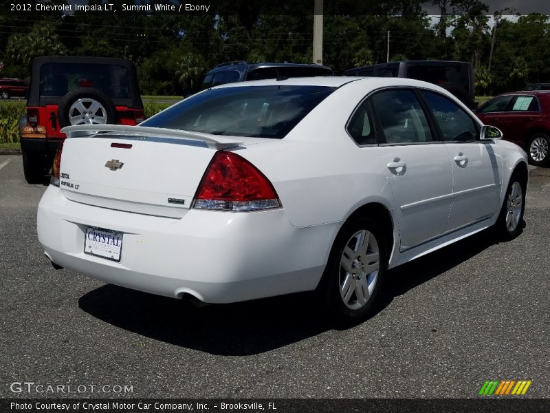 Summit White / Ebony 2012 Chevrolet Impala LT