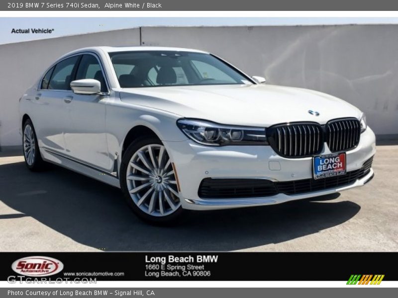 Alpine White / Black 2019 BMW 7 Series 740i Sedan