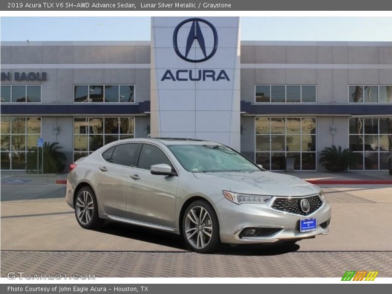 Lunar Silver Metallic / Graystone 2019 Acura TLX V6 SH-AWD Advance Sedan