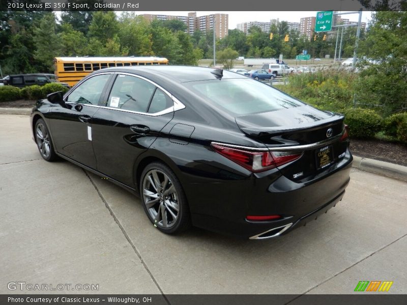 Obsidian / Red 2019 Lexus ES 350 F Sport