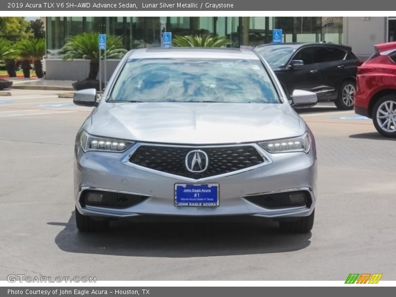 Lunar Silver Metallic / Graystone 2019 Acura TLX V6 SH-AWD Advance Sedan