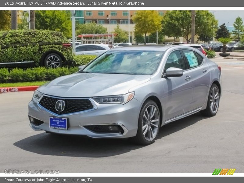 Lunar Silver Metallic / Graystone 2019 Acura TLX V6 SH-AWD Advance Sedan