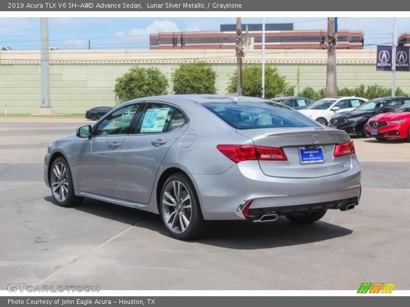 Lunar Silver Metallic / Graystone 2019 Acura TLX V6 SH-AWD Advance Sedan