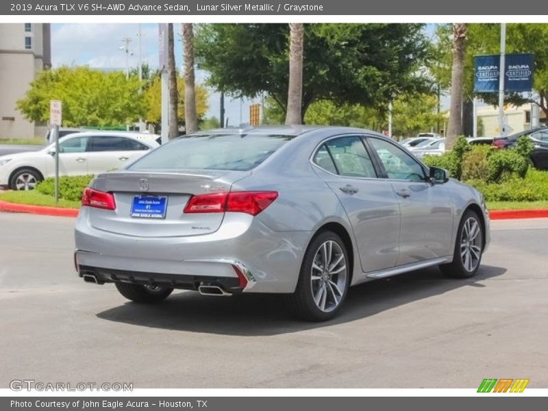 Lunar Silver Metallic / Graystone 2019 Acura TLX V6 SH-AWD Advance Sedan
