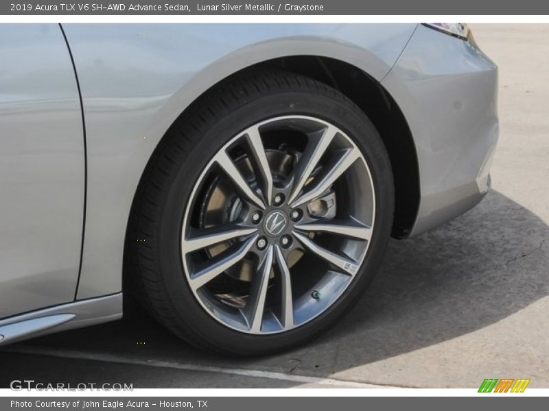Lunar Silver Metallic / Graystone 2019 Acura TLX V6 SH-AWD Advance Sedan