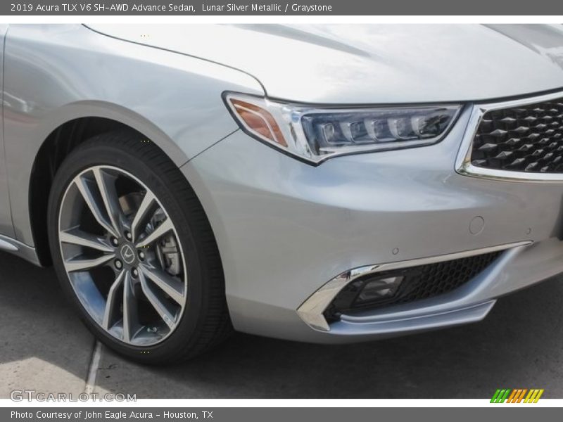 Lunar Silver Metallic / Graystone 2019 Acura TLX V6 SH-AWD Advance Sedan