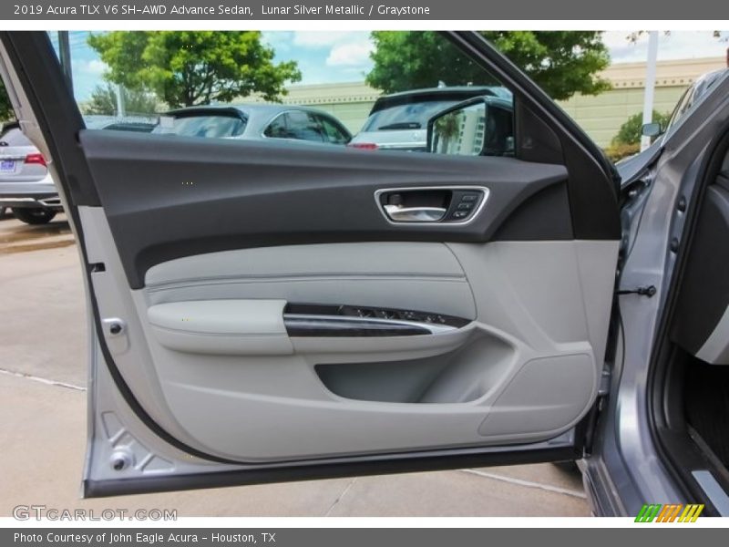 Lunar Silver Metallic / Graystone 2019 Acura TLX V6 SH-AWD Advance Sedan