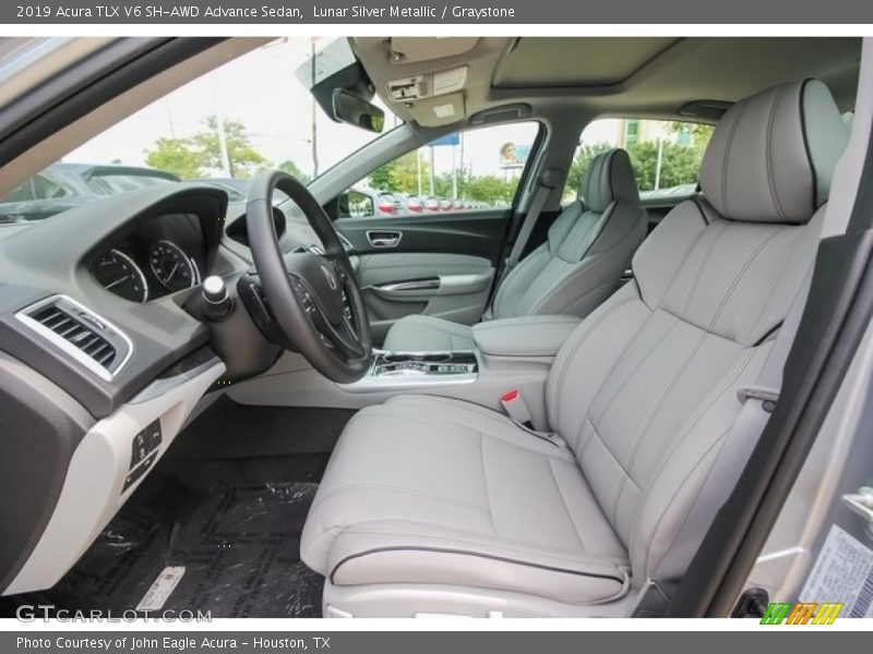 Lunar Silver Metallic / Graystone 2019 Acura TLX V6 SH-AWD Advance Sedan
