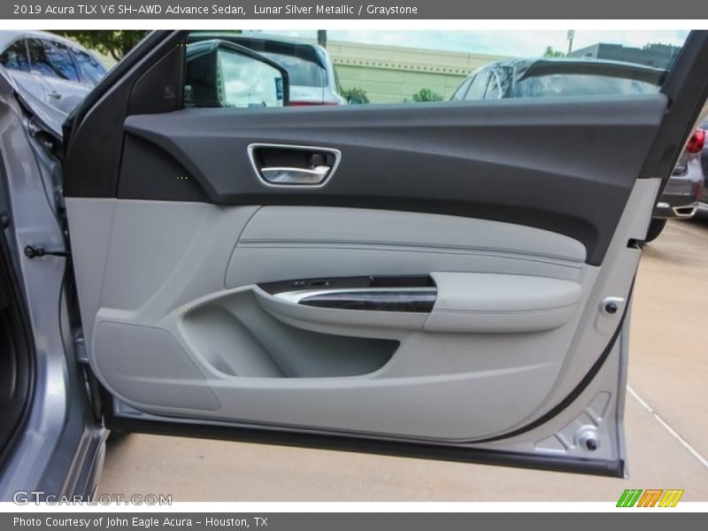 Lunar Silver Metallic / Graystone 2019 Acura TLX V6 SH-AWD Advance Sedan