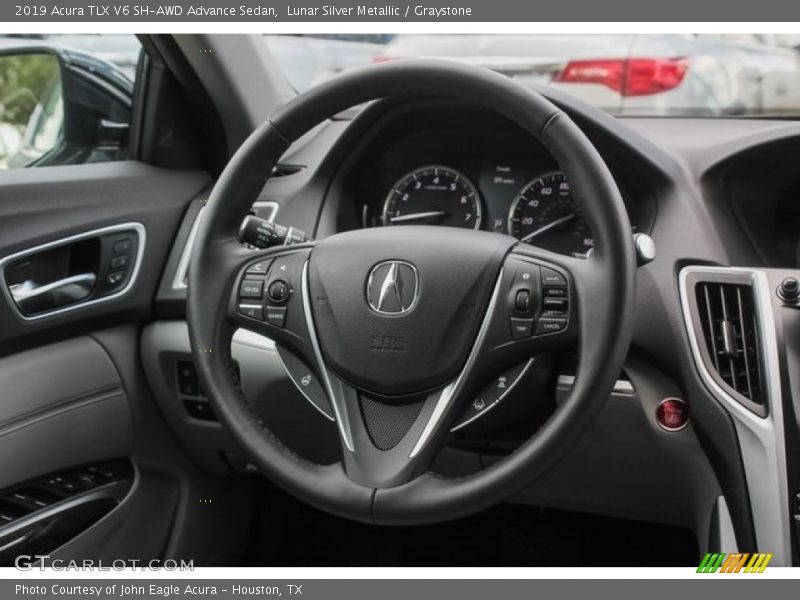 Lunar Silver Metallic / Graystone 2019 Acura TLX V6 SH-AWD Advance Sedan