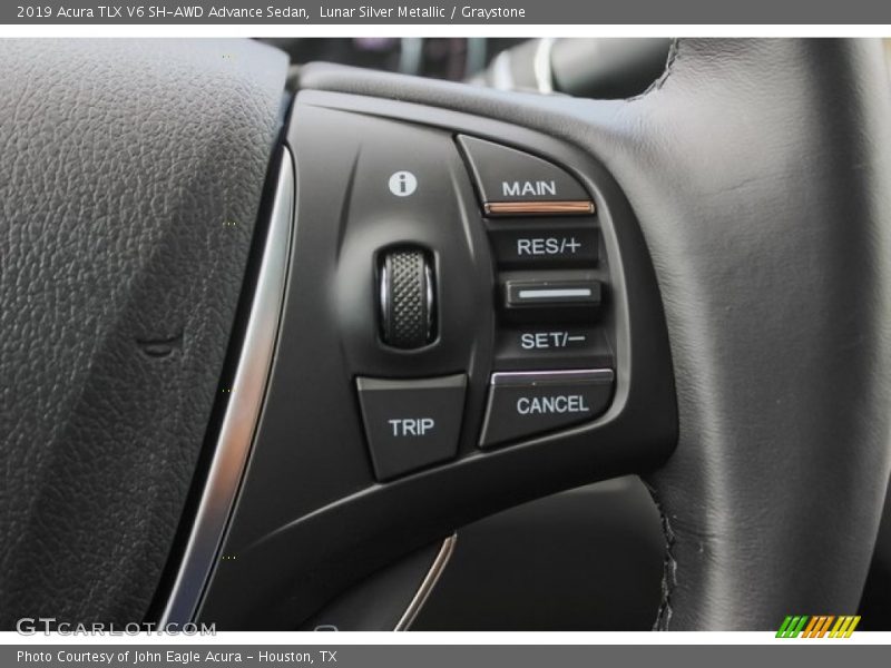 Lunar Silver Metallic / Graystone 2019 Acura TLX V6 SH-AWD Advance Sedan