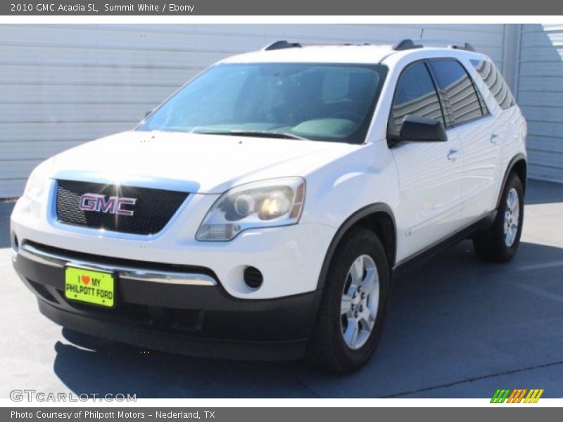 Summit White / Ebony 2010 GMC Acadia SL