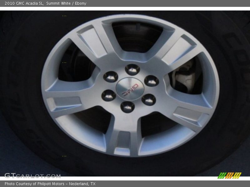 Summit White / Ebony 2010 GMC Acadia SL