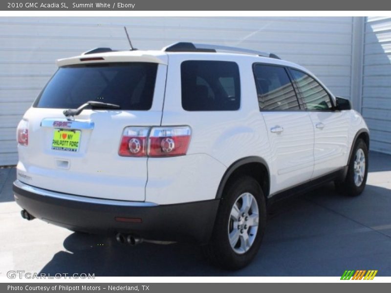 Summit White / Ebony 2010 GMC Acadia SL