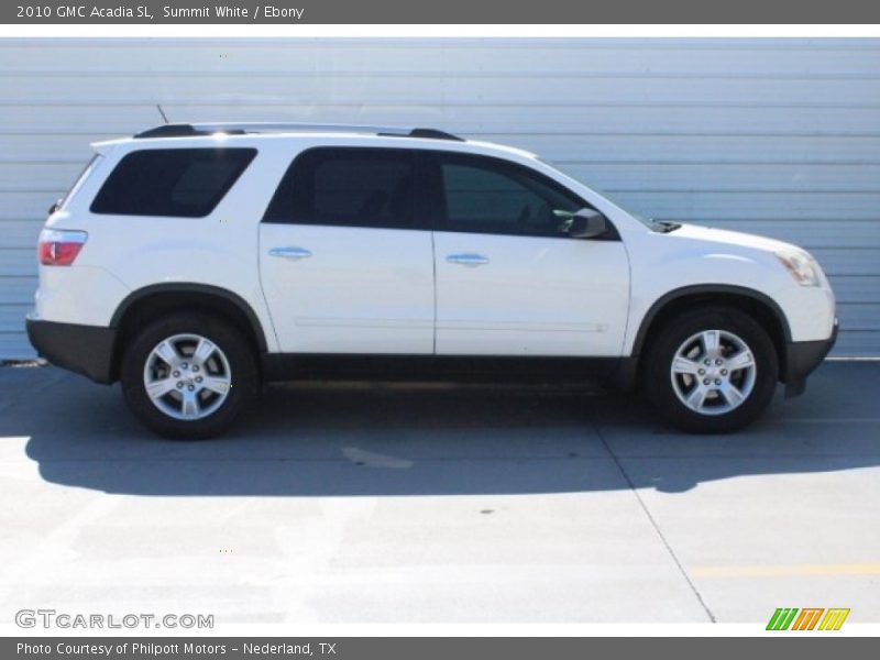 Summit White / Ebony 2010 GMC Acadia SL