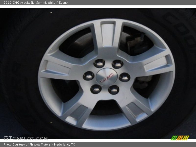Summit White / Ebony 2010 GMC Acadia SL