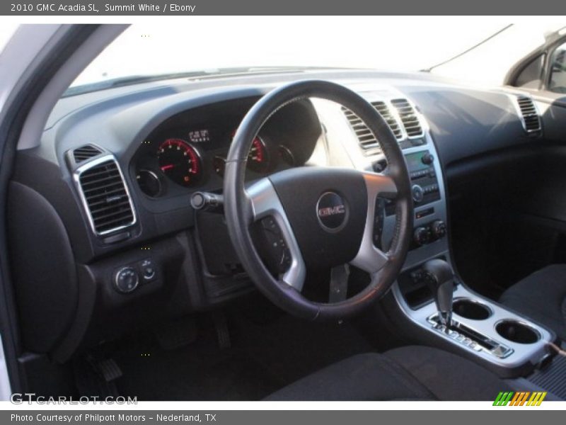 Summit White / Ebony 2010 GMC Acadia SL