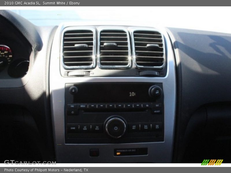 Summit White / Ebony 2010 GMC Acadia SL