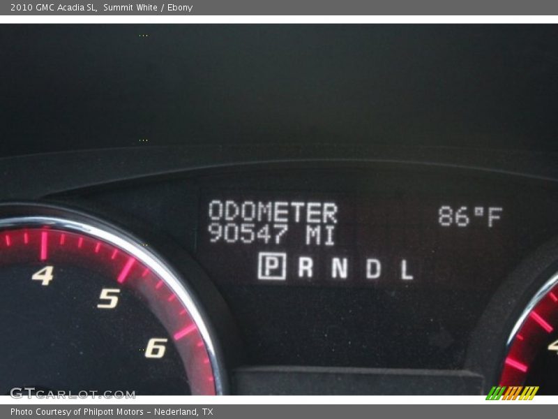 Summit White / Ebony 2010 GMC Acadia SL