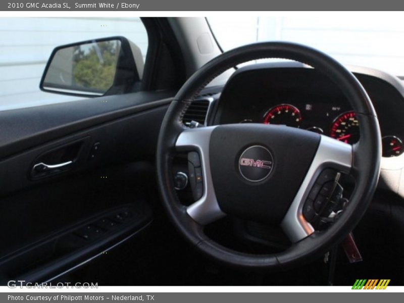 Summit White / Ebony 2010 GMC Acadia SL